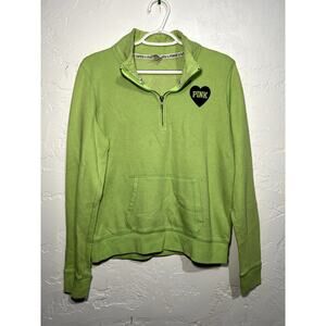 Victorias Secret PINK quarter zip y2k retro 2000s normcore sweater womens medium